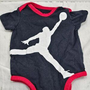 Air Jordan Baby Boy Size 3-6 Months 100% Cotton Black Jumpman Logo Bodysuit